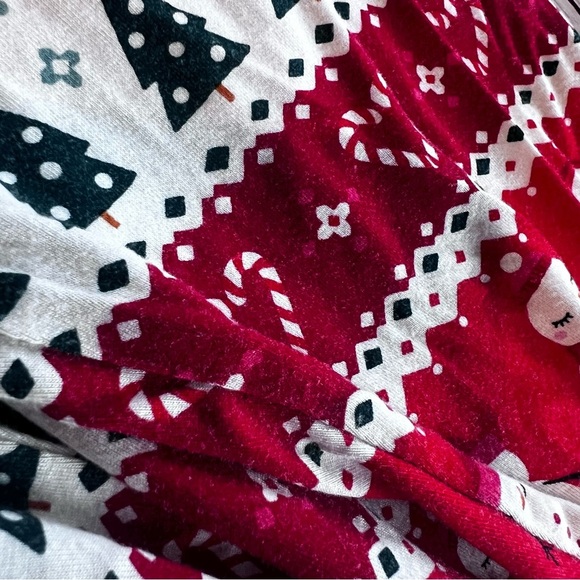 Little Sleepies Fair Isle Festive Holiday Pajamas Size 12/14 - Picture 10 of 10